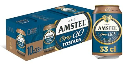 Amstel Oro 00 Cerveza Tostada Sin Alcohol Pack Latas, 12 x 33cl