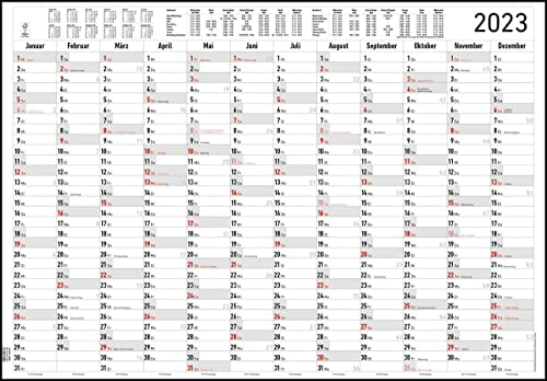 Jahresplaner XL 2023 - Plakat-Kalender 100x70 cm - Ferienübersicht - Arbeitstagezählung - Alpha Edition