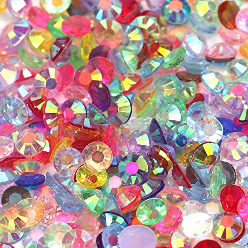 250pcs 6mm Flat Back Non-Stick Rhinestone Crystal Diamantes Nail Art & Craft Scrapbooking Embellishments 90 Available Colours (6mm, TabMixed #3001)