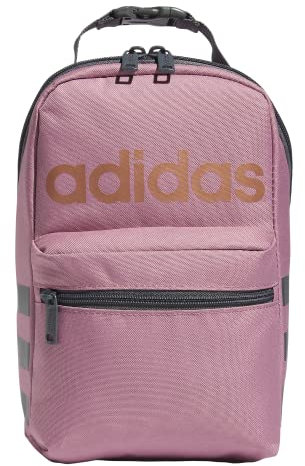 adidas Santiago 2 Lunch Bag, Wonder Orchid Purple/Rose Gold, One Size, adidas Unisex Santiago Lunch Bag, insulated school food container box DISCONTINUED