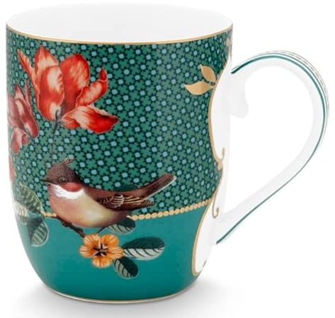 Pip Studio Winter Wonderland Bird Green Henkelbecher 145 ml