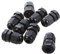 8 PCS PG7 Black Plastic Waterproof Cable Gland Connector 3-6.5mm