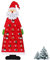 Weihnachtsmann Adventskalender,Filz-Adventskalender Santa,Stoff-Adventskalender,Weihnachtskalender DIY,Filz Nikolaus Adventskalender,Adventskalender Taschen,Wandbehang Weihnachtsdeko(rot)