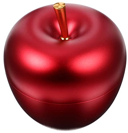 TOPBATHY Schmuckaufbewahrungsbox Aluminiumlegierung Kreativer Apfel-design Organizer Für Schmuck Ohrringe Und Armbänder Für Dekoration Und Rot