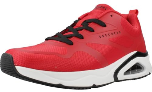 Skechers Herren-Sneaker, knöchelfrei, Größe 30, Rot/Ausflug, einfarbig (Getaway Solids), 45 EU