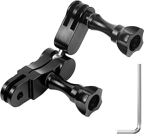 FAEFTY Kugelgelenk Halterung für Gopro, Aluminum 360°Drehbar Schwenkarm Kugelgelenk Halterung mit Schraubenschlüssel für GoPro Hero 11, 10, 9, 8, 7, 6, 5, 4, Sjcam, Yicam und Anderen Action-Kameras