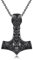 ONEFINITY Thors Hammer Necklace 925 Sterling Silver Viking Wolf Mjolnir Pendant Pagan Norse Jewellery Gifts for Women Men