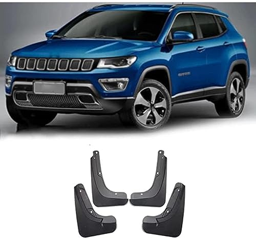 CULTP Paraspruzzi per Jeep Compass 2006-2023,Guardie Fango Anteriore Posteriore Parafanghi Parafango Paraspruzzi Protettiva Accessori Auto,C-2017-2023