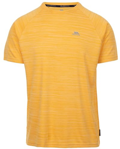 Trespass Herren Activewear Top Quickdry Feuchtigkeitstransport Kurzarm Leecana, Blasser Mais-Mergel, XL