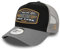 New Era Trucker Cap E-Frame New York Motorsport Patch Snapback Mesh gebogener Schirm schwarz grau - One-Size