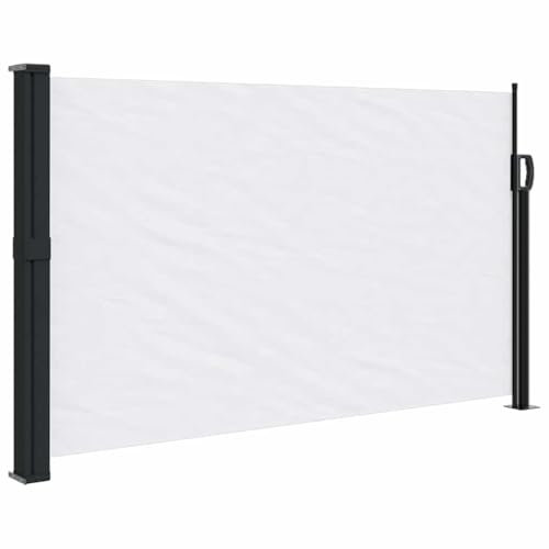 vidaXL Auvent latéral rétractable Blanc 120x500 cm, écran d’intimité de Jardin, Brise-Vue de Balcon, écran d'extérieur, Brise-Vue d'extérieur