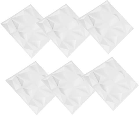 Homoyoyo 6stücke Pvc Wandpaneele Weiß Für Innenwand Dekoration Strukturierte Wand Panels Zum Abziehen Und Aufkleben Für Wohnzimmer Und Schlafzimmer