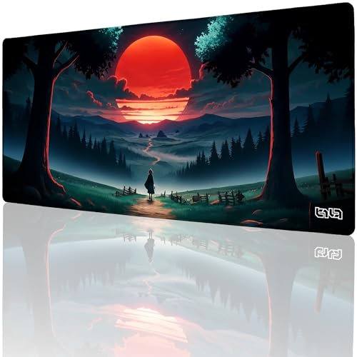 Tilt Schreibtischunterlage 90x40 cm Gaming Mauspad XXL | Rutschfester Mousepad Groß für Schreibtisch und PC Gadgets | Wasserdichter Desk Mat (Adventure Road)