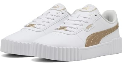 PUMA Damen Carina 3.0 Dayinight Sneaker, Weißes Gold, 35.5 EU