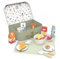 Speedy Monkey Wooden Picnic Basket - Includes Play Dishes, Felt Bowl, Play Food & Beverage Cartons |Great Role Play Toys for 2 Year Old Girls & Boys | Toddler Toys for Girls & Boys | Safe & Durable