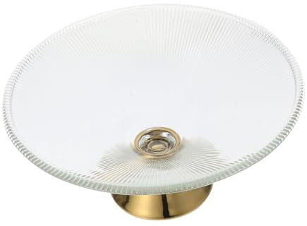 IMIKEYA Assiette à Fruits Pied Haute Assiette à Dessert Verre Plateau De Fruits Secs Claire