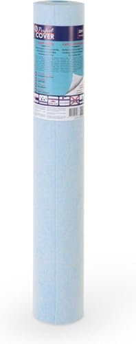 Perfect Cover Perméable à la Vapeur - Feutre de Protection du Sol - Rouleau Non-Tissé Autocollant, Imperméable, Antidérapant - Idéal pour Escaliers, Peinture, Chantier et Rénovation - 1m x 25m