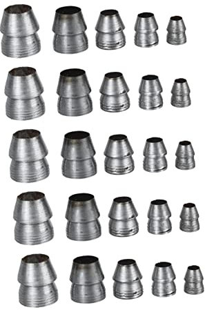 NULYLU 25 Teiliges Rundkeil Set, Eisenkeil, Hammerkeil, Axtkeil, Eisenrundkeil, Praktischer Keil, Reparaturwerkzeug, Keil Für Hammer, Keil Für, Metallrundkeil, Hammerzubehör