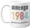 Taza de cerámica de 325 ml, apta para lavavajillas, diseño vintage de 1984