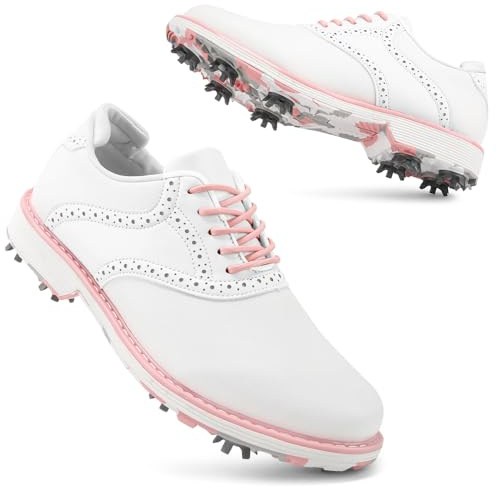 Ifrich Women Professional Golf Sneakers Spikes Waterproof Golf Sports Shoes Ladies Golf Training Sneakers with Spikes