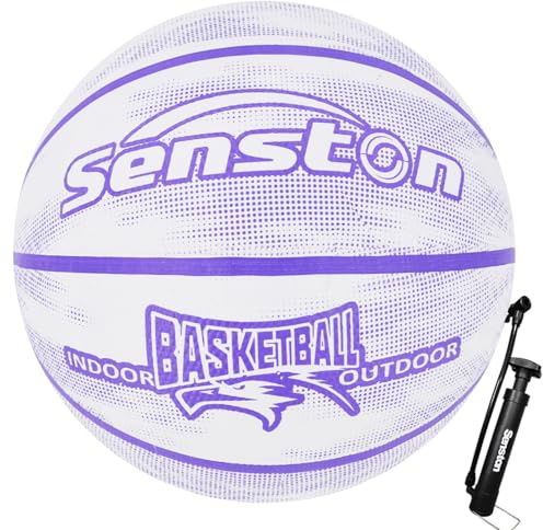 Senston Basketball Größe 7, Baskettball Mit Pumpe, Outdoor Basketbälle