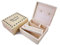 LARGE GRASS LEAF WOODEN ROLLING BOX WITH WOOD ROLLING V BLOCK - MAGNETIC LID