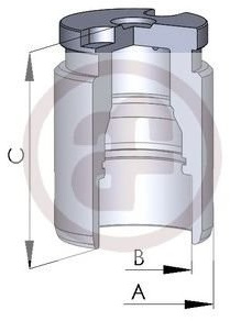 AUTOFREN SEINSA D02594 Bremssattel-Kolben 34mm Stahl