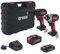 18V Cordless Drill & Impact Driver Twin Set – 4.0Ah & 1.3Ah Batteries, 260Nm Torque, Case & Fast Charger