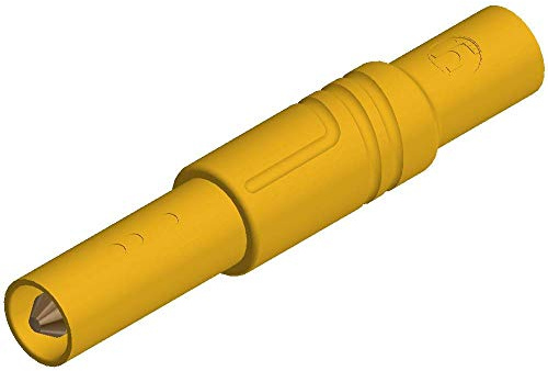 SKS Hirschmann LAS S G Sicherheits-Lamellenstecker Stecker, gerade Stift-Ø: 4mm Gelb 1St.