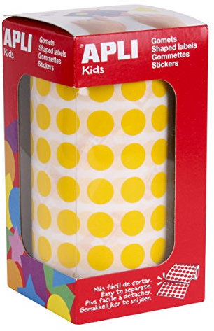 APLI 4851 Rolle Sticker rund 10.5 cm, gelb