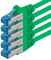10m - verde - 5 pezzi - Rete Cavi Cat6a | S-FTP | CAT 6a | doppia schermatura - certificato GHMT | PIMF | 500MHz | 10000 Mbit/s