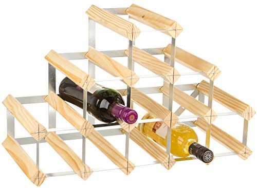 RTA 14 Flaschen, Hölzern, Fertig Montiert, Pyramiden-Weinregal - Beige Holz