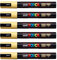 POSCA PC-5M Jaune Paille - Lot de 12 - Pointe Sphérique 1,8 à 2,5 mm - Marqueur Peinture Multi-Surface