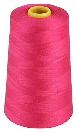 4 Rocchetti di filo in poliestere da cucito per macchine tagliacuci, 4.572 m Cerise Pink