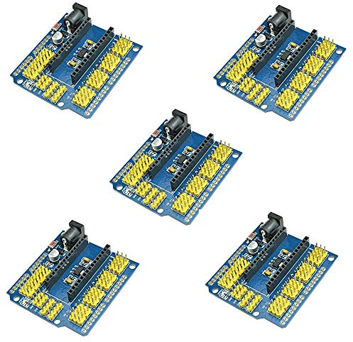 ZkeeShop 5PCS Expansion Sensor Shield Module Compatible for Arduino UNO R3 Nano I/O