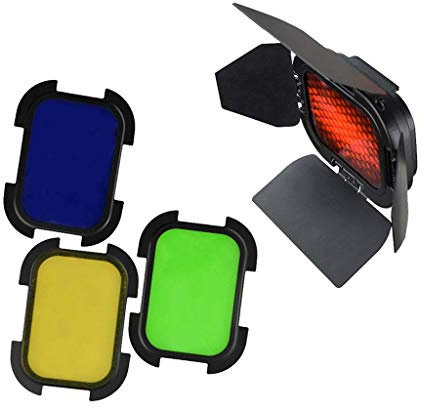 GODOX BD-07 Grille nid d'abeille + 4 Filtres colorés Pour tête Cobra AD200