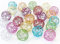 naninoa® DRAHT- BÄLLE 30 mm, 3 cm / 24 Stück (Drahtball, Drahtkugel, Drahtkugeln) bunt gemischt. Mix