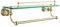 VHVCX Badezimmer Regale Gehärtetem Glas Regal Messing Gold Handtuchhalter Kleiderbügel Kosmetische Regale Kristall Bad-Accessoires Wand Halter,Q