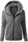 iHENGH Damen Winter Jacke Dicker Warm Bequem Slim Parka Mantel Lässig Mode Frauen Mit Kapuze Pullover Wolle Reißverschluss Baumwollmantel Outwear(Dunkelgrau, S)