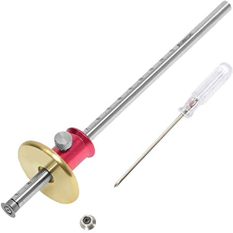 Newkiton Calibro per la marcatura delle ruote, 1 taglierina a cuscinetto per legno morbido, 1 taglierina bloccata per legno duro, 1 cacciavite incluso (nero)