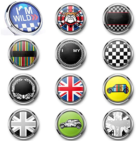 Heinmo Universal Auto Kühlergrill Emblem Abzeichen Metall Aufkleber Aufkleber Für Innenraum F/R-Serie R55 R56 F56 F60 Clubman Countryman Paceman