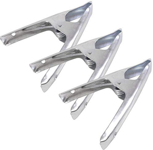 White Hinge Limited 3X Heavy Duty Large Spring Clamps - Ideal As Tarpaulin Market Stall Clips