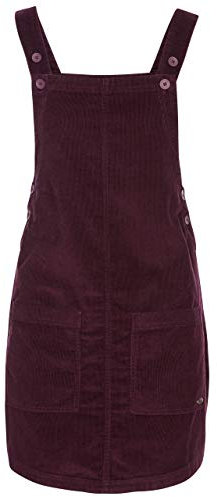 Trespass Women's Pinafore Dress Twirl - Button Fastening Straps, Button Fastened Sides, 2 Front Patch Pockets, Woven, 100% Cotton