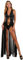 MISS NOIR Damen Langes Kleid mit verdecktem Body und Tüllrock –Sexy Partykleid Clubwear Wetlook Glitzereffekt (Schwarz (19542), XXL-3XL)