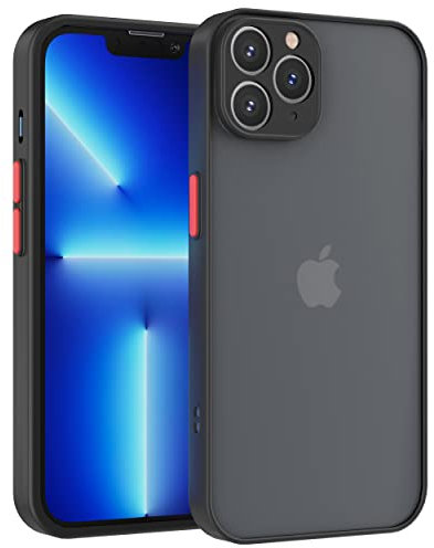 Mixroom - Cover Custodia per Apple iPhone X Bumper Opaco Protezione Fotocamera con Retro Semitrasparente Bordo Morbido in TPU Colore NERO