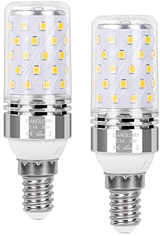 SanGlory 2 Stück E14 LED Leuchtmittel Neutralweiss 4000K, LED E14 9W Maiskolben Led Mais Birne E14 950 Lumen ersetzt 80W Birne, 360° LED E14 Lampen, Kerzenleuchten