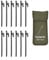 TaylorHe EXTRA STRONG HEAVY DUTY TENT PEGS Pack of 12 Black 25CM 10inch All Metal Stake Steel Tent Pegs Tent Pegs with Strong Canvas Pouch for Outdoors Travelling Hiking Camping