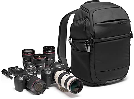 Manfrotto Advanced Fast III Professioneller Kamerarucksack für Spiegellose Kameras mit Objektiven und Laptop, mit Austauschbaren Gepolsterten Trennwänden, Seitlichem Zugriff, Stativhalterung