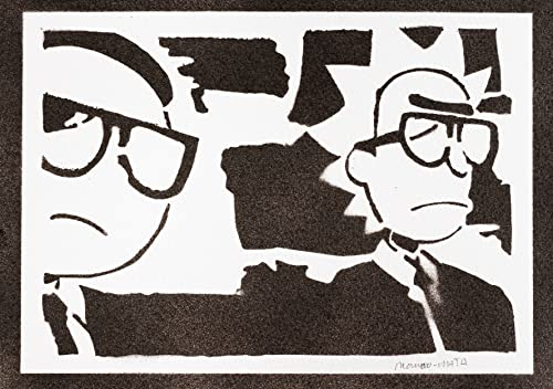 moreno-mata Echtes Handgemachtes Graffiti Rick und... TV Serien Aesthetic Poster & Kunstdrucke Bilder Plakat Handmade Deko Wandbilder Wohnzimmer Wanddeko Geschenke für Männer und Frauen