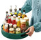 Lazy Susan Turntable Spice Rack, Metal Rotating Tray Organizer for Cabinet Countertop Cupboard Table in Kitchen or Pantry (Steel 25cm 10 inches) (Green)